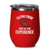Snowboarding Red Edition Wine Tumbler 12oz - Eating snow -
