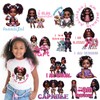 Dazoratix Black Girl Transfer Stickers - 12 Pcs Cute DTF