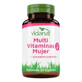 Multivitaminas Para Mujer Vidanat Suplemento 30caps                                                                                                   