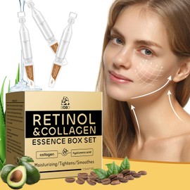 AOAO Anti Aging Face Serum with Retinol & Collagen – Intense Hydrating & Firming Facial Essence for Women, Daily Moisturizing Treatment to Smooth Skin, Reduce Wrinkles, Boost Radiance, 1.5ml*30pcs﻿