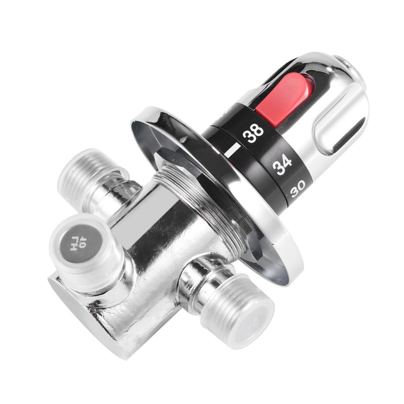 G1/2 Thermostatic Mixing Valve - Solid Brass Element - Hot/Cold