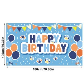 SAVITA Blue Dog Background, Cartoon Theme Birthday Banner Party Decoration for Kids Boys Girls Photo Props