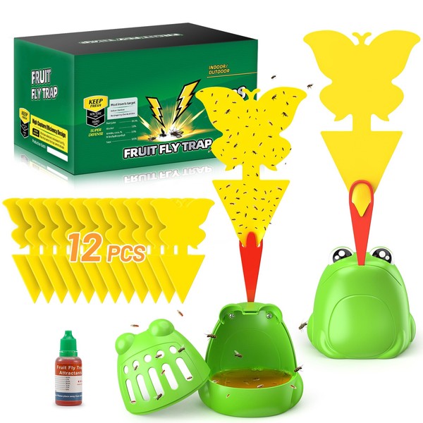 Fruit Fly Traps for Indoors & Outdoors,UWANTME Fruit Fly Killer