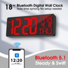 Xflyee [2024 New] 18" Digital Wall Clock Large Display/Bluetooth Sync