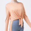 Women's Cover-Up Long-Sleeve Training Top for Pilates and Yoga Top Apricot Pink/S