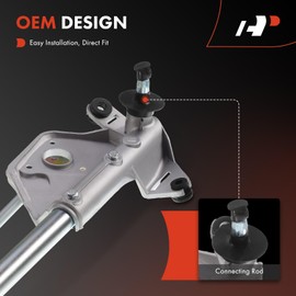 A-Premium Front Windshield Wiper Linkage Compatible with Honda Vehicles - Accord 2003 2004 2005 2006 2007, Sedan - Replace# 76530SDAA01, 621-54365