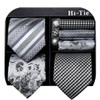 Hi-Tie 3 Pcs Gift Box Mens Tie Set Necktie with