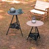 BININBOX Small Portable Outdoor Folding Table with Carry Bag, Height