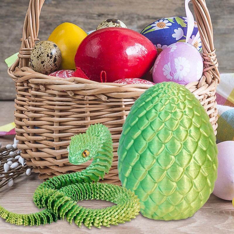 XehCaol 3D Printed Snake Movable Snake Fidget Toy 3D Snake