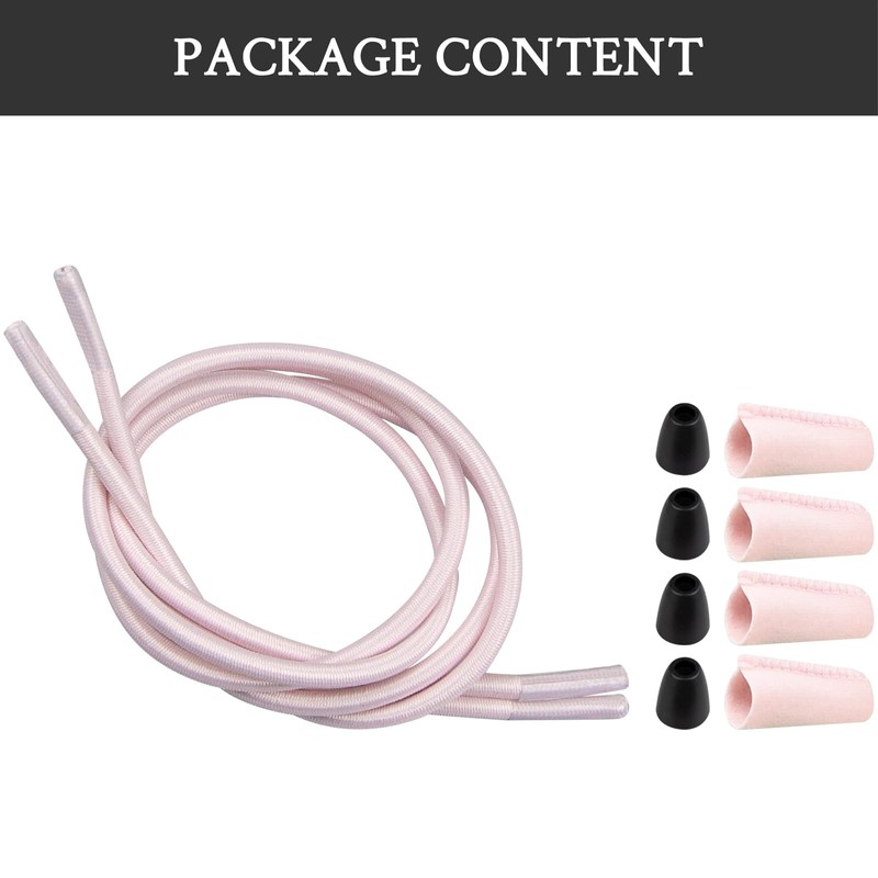 Endoto Elastic Shoelaces Strings Replacement Laces for Hey Dude Shoes(Color:Pink,Size:16Inch)