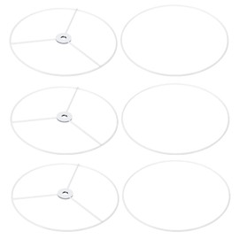 PATIKIL 8 Inch E26 E27 Lamp Shade Ring Frame, 3 Pack Lampshade Holder Wire Frame DIY Drum Ring for Table Floor Lamp White