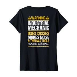 Millwright Throws Tools Industrial Mechanic V-Neck T-Shirt
