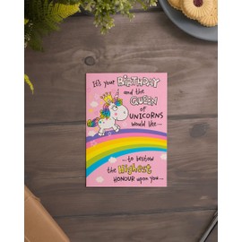 UK Greetings Birthday Card for Girl - Unicorn Design