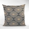 Plutus Brands Blue Plutus Cubes Diamond Luxury Throw Pillow 16