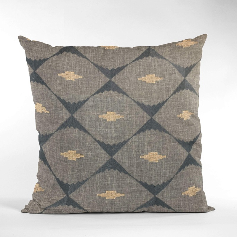 Plutus Brands Blue Plutus Cubes Diamond Luxury Throw Pillow 16