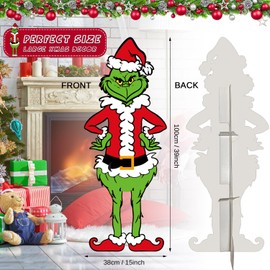 Large Funny Christmas Decorations - Festive Holiday Decor for a Merry Christmas Season, 39 * 15 Inches, Unique Christmas Decoration Ideas for Xmas Home Decor