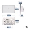 LOUYSGEN Smart Switch Aluminum Frame Need Neutral Wire No Hub