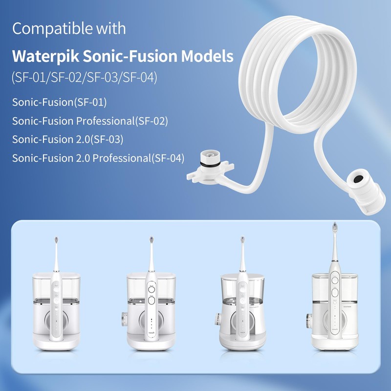 Replacement Hose Fit for Waterpik Sonic-Fusion SF-01/02/03/04 Flossing Toothbrush, Replacement