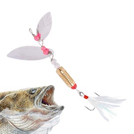 Spinnerbait Fishing Lures | Sequin Lure Jig Feather Treble Hook | Fishing Accessories, Swimbaits Long-Distance Casting Tools for Bass, Trout, Salmon, Pike, Walleye