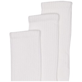 Jefferies Socks Big Boys' Seamless Toe Athletic Crew Socks, 6-pack White/Grey, 7-8 1/2(Small)(Shoe size 9-1)