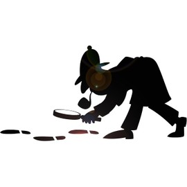 Vinyl Wall Decal Sherlock Holmes Detective Sleuth Policeman Stickers Large Decor (895ig) Black M 19 in X 35 in