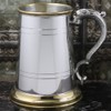 English Pewter Company 1 Pint Pewter Tankard with Brass Details