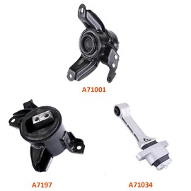Set of 3 Engine Motor Mount Transmission Mount and Torque Strut Mount Set Compatible with Hyundai Sonata 2011-2013 2.0L & Kia Optima 2013-2016 2.4L, OE: A71034 A71001 A7197