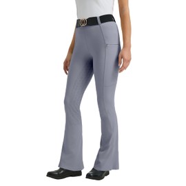 FitsT4 Sports Women's Bootcut Horse Riding Pants Full Seat Equestrian Breeches Summer Riding Tights Blue Grey Small