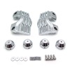 HTTMT- Chrome Slotted Finned Spark Plug Head Bolt Covers Compatible