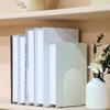 Qidexin 2pcs Book Ends, Acrylic Bookends, Non-Skid Book End, Clear