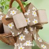 LaRibbons Daisy Wired Edge Ribbon 2.5 Inch x 12 Yards,