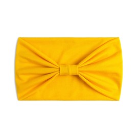 scicent Head Scarf for Women UK 1 Pack Women Headbands Headwraps Elastic Hair Bands Bows Hair Accessories, Yellow - 3510