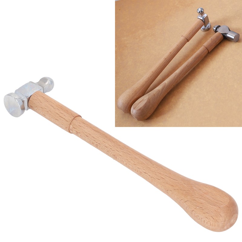 Mini Hammer High Carbon Steel Round Head Ergonomic Wooden Handle