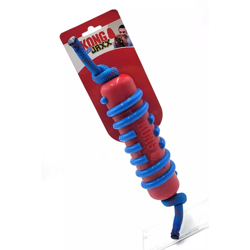 KONG Jaxx Brights Stick with Rope LARGE Interactive Tug &
