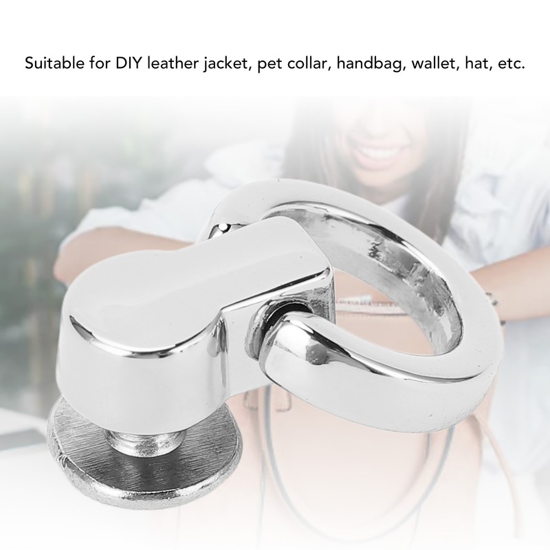 20Pcs D Ring Rivets 13x7mm 360 Degree Rotation Screw Stud