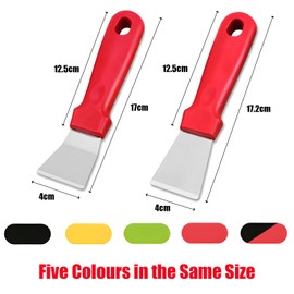 JXPXJMY 5PCS Cleaning Tool Set Including 2 Scrapers and 3 Brushes, Stainless Steel Multifunctional Scraper with Sharpening Stone for Stove Cookware Oven Floor Drain Refrigerator (Green)