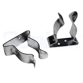 SeaLux Pair Stainless Steel Boat Hook Spring Clamp Holder Bracket Clip (I.d.5/8" to 1" Small)