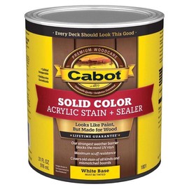Cabot Solid Tintable White Base Oil-Based Acrylic Deck Stain 1 Qt. - Case of: 4