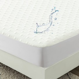 Waterproof Short Queen Mattress Protector for 60 x75 RV Queen Camper Bed Cooling Bamboo Viscose Jacquard Noiseless Fitted Cover