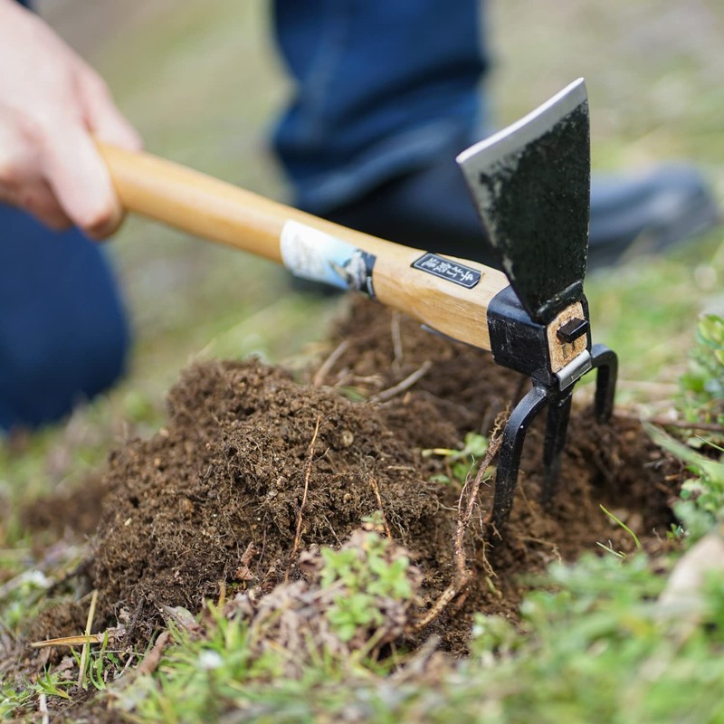 Japanese Craftsmanship Garden Hoe and Cultivator Hand Tiller