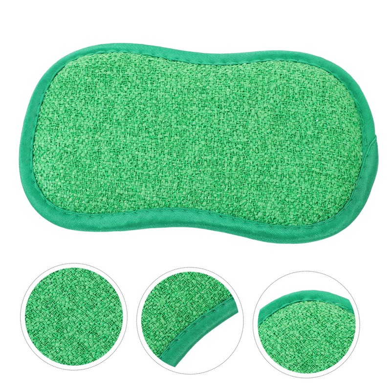 Baluue 2sets Convenient Scrub Sponge Compact Dish Sponges Yellow Cleaning