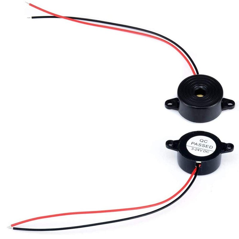 SJUNJIE 6 Pcs Piezo Electronic Buzzer 12V Tone Active Alarm