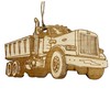 Ornament - Dump Truck - Raw wood
