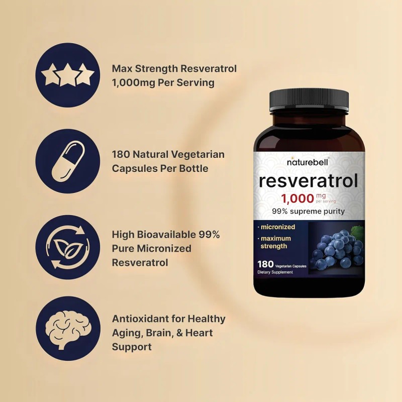 Resveratrol Premium Antioxidante Transresveratrol Eg X20 Sabor Sin Sabor