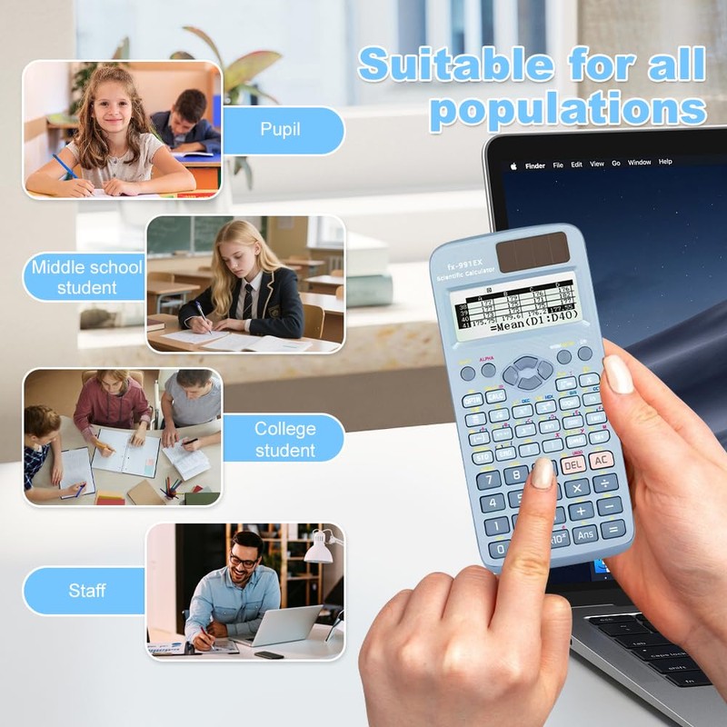 Scientific Calculator, Engineering Calculator, Math Calculator with 552 Functions, 10+2