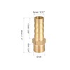 sourcing map Pack of 5 Brass Hose Connector Connector Adapter