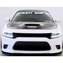 Scatty Gang Decal Sticker Windshield Banner for Front or Back Car Compatible with Fits Dodge Charger Scat Pack (40" Length)