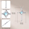 TOUPOP Moonstone Cross Necklace for Women Sterling Silver June Birthstone