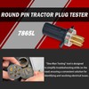 KOONDHEEND 7-Way Round Pin Trailer Truck Circuit Plug Tester Replace