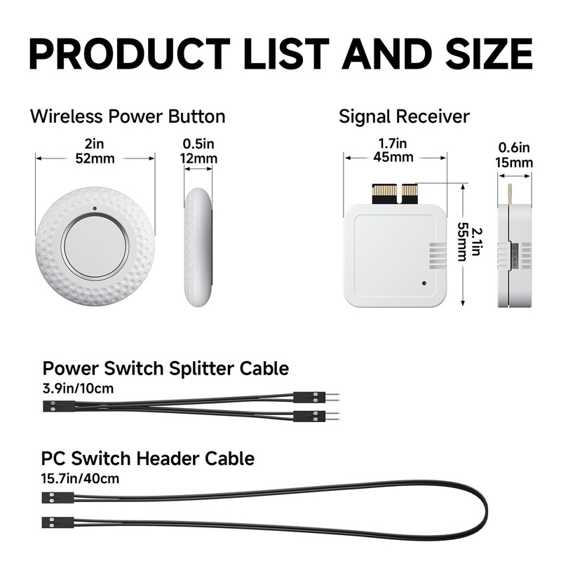 Wireless PC Power Button, Remote PC Power Switch with PCIE